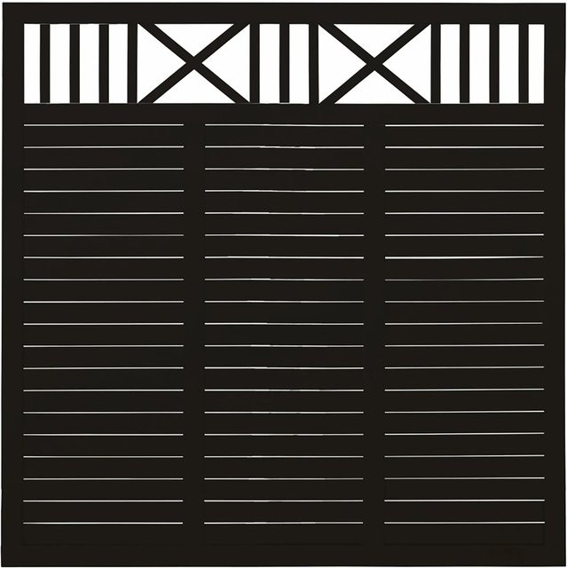 Plus Sichtschutzzaun Nostalgi aus Nadelholz in Schwarz, B/H: 180 x 180 cm - Bild 1