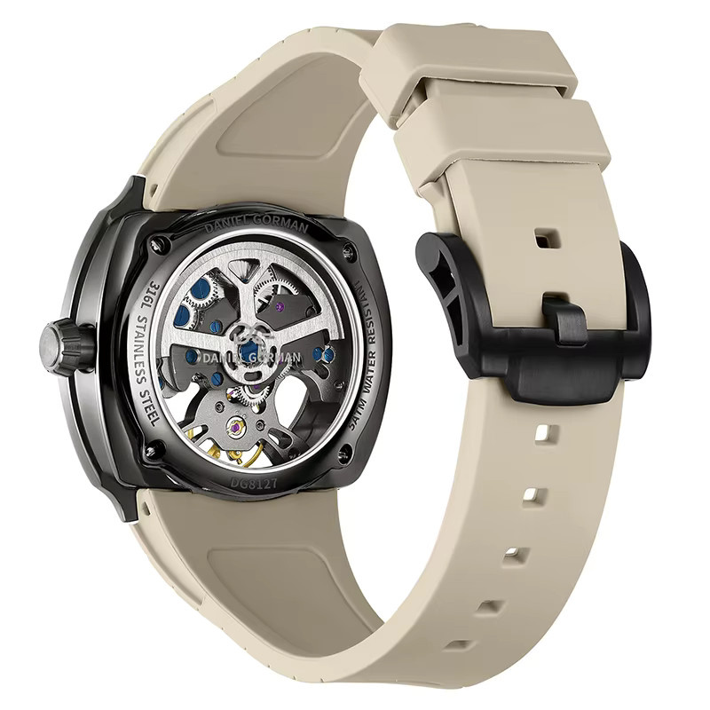 Daniel Gorman Armbanduhr Automatik, Edelstahl, Silikonarmband, Herren - Bild 2