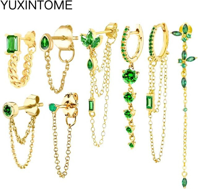 YUXINTOME Ohrringe, 925 Silber, Zirkonia, Damen - Bild 1