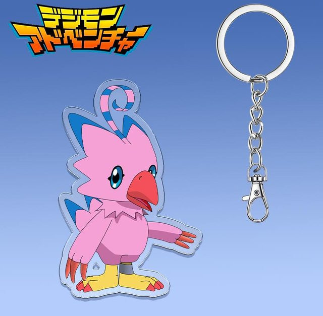 Schlüsselanhänger Digimon Acryl, Agumon Yagami Taichi, pink, 6 cm, Unisex - Bild 1