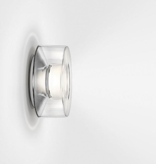 Serien Lighting Curling Wall S LED-Wandleuchte mit transparentem Acrylglasschirm in Warmweiß (2700K) - Bild 1