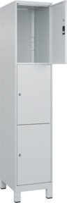 C+P Schließfachschrank Classic PLUS mit Füßen, 1 Abteil, Farbe Lichtgrau, B/T/H: 40,0 x 50,0 x 195,0 cm - Bild 1