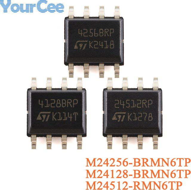 5 Stück Serieller I2C EEPROM IC Chip SOP-8 in Schwarz - Bild 1