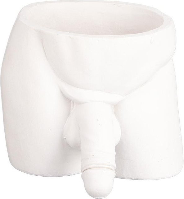 CosyHome Blumentopf in Weiß für kleine Zimmerpflanzen und Sukkulenten, Tischdeko aus Keramik und Kunststoff, Höhe: 13,0 cm, Durchmesser: 12,5 cm - Bild 1
