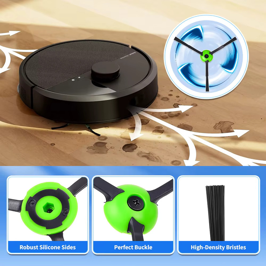 Langlebige Seitenbürsten als Zubehör für iRobot Roomba i, j, e Serie sowie i1+, i2+, i3+, i4+, i5+, i6+, i7+, i8+, j6+, j7+, j8+, E5, E6 und E7 Staubsauger - Bild 2