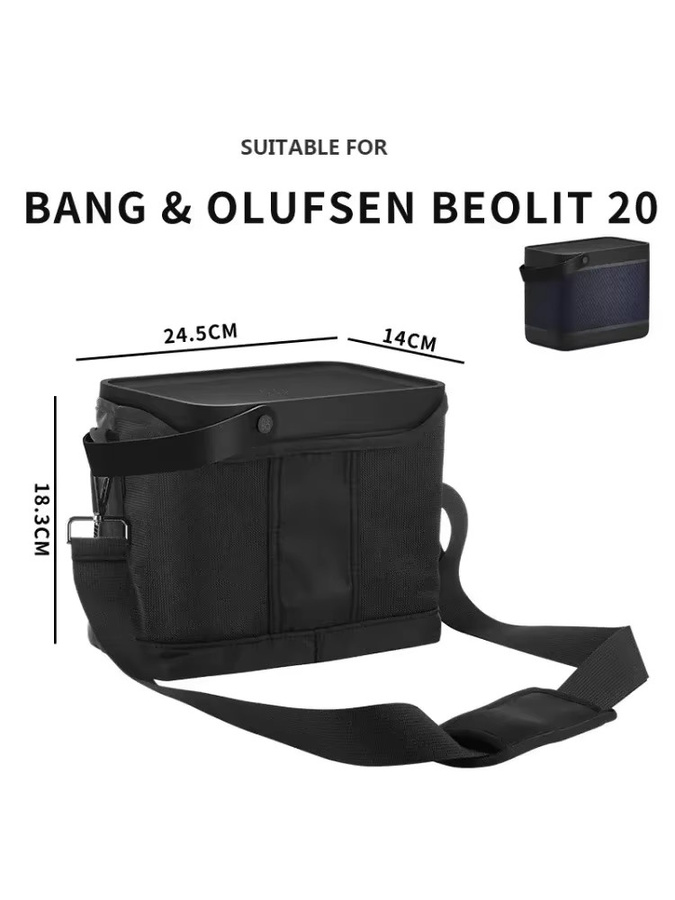 Reise-Tragetasche für Bang & Olufsen Beolit 20 Bluetooth-Lautsprecher in Schwarz - Bild 6