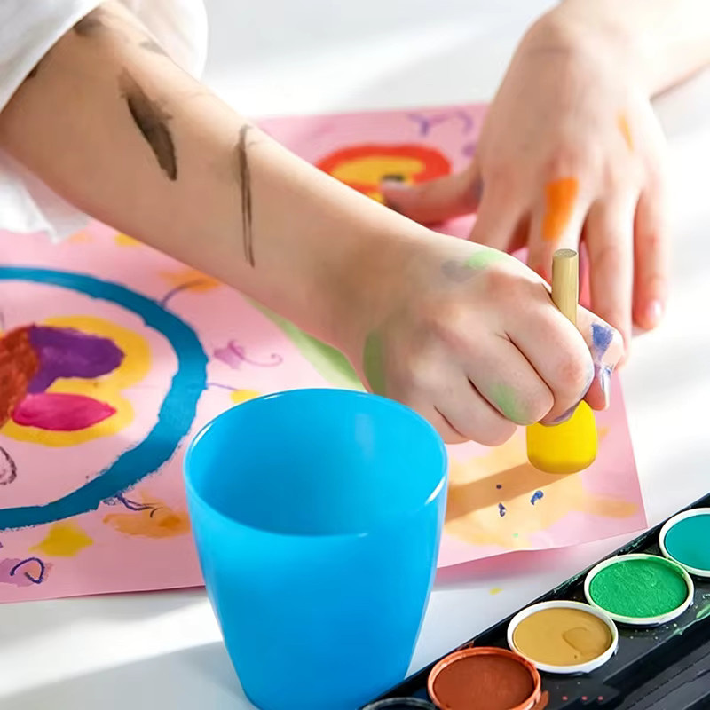 20 Stück Malsschwämme in Gelb zum Basteln und Färben mit Aquarellfarben - Bild 3