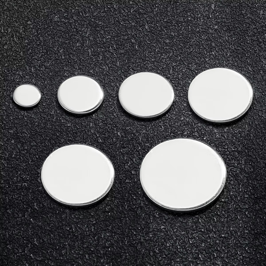baizzx Charms Disc, Edelstahl, Silber, Unisex - Bild 3