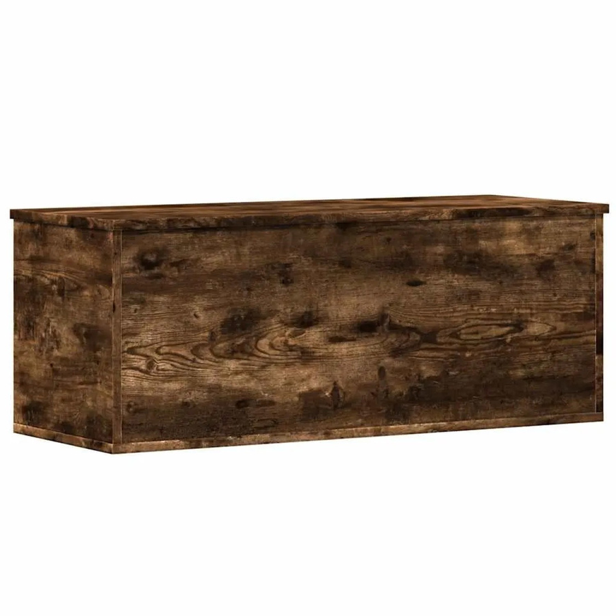 vidaXL Truhe aus Holzwerkstoff in Räuchereiche, Farbe Braun, B/T/H: 90 x 35 x 35 cm - Bild 2
