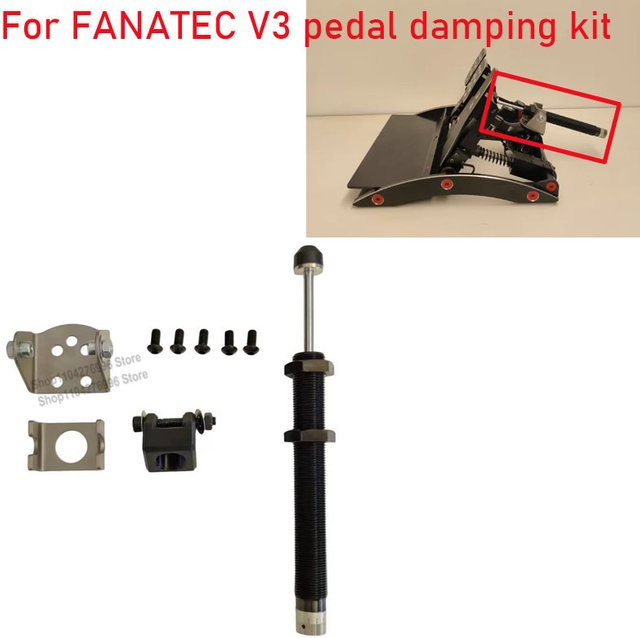 Hydraulisches Federdämpfer-Mod-Kit für Fanatec V3 Rennsimulator-Pedale in Schwarz - Bild 1
