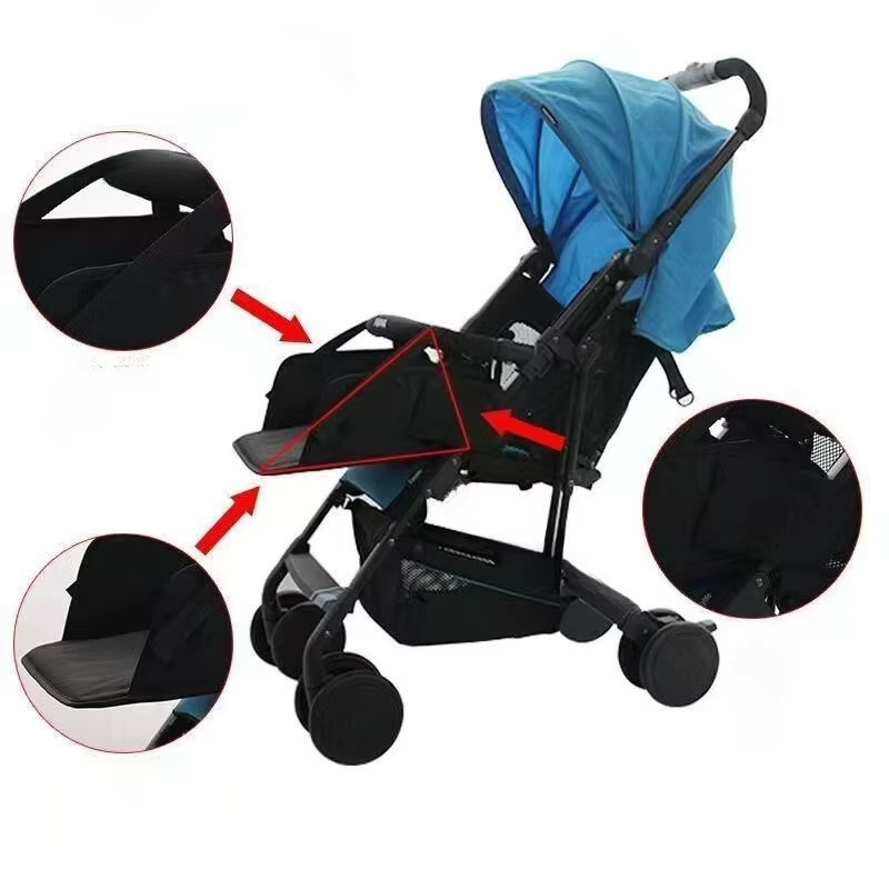 Universelle Baby Kinderwagen Beinstütze als Fußstütze für Kinderwagen und Kindergarten in Schwarz - Bild 1