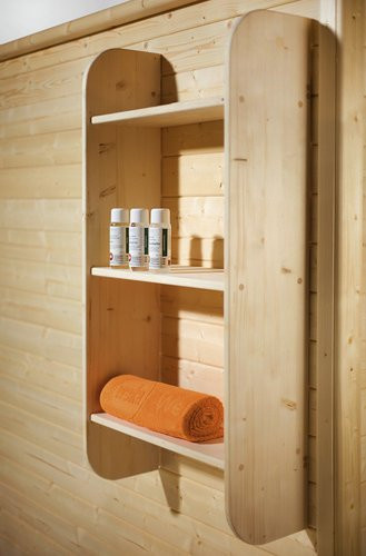 WEKA Wandregal für Sauna und Infrarotkabine, beige, B/T/H: 60 x 25 x 120 cm - Bild 3