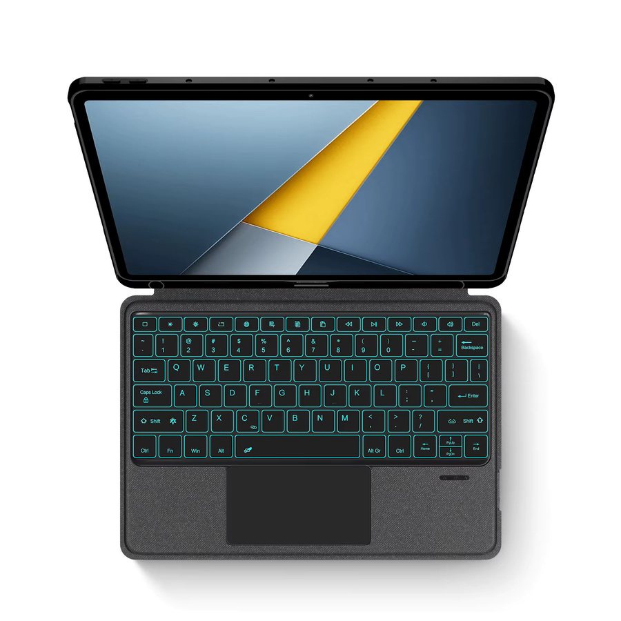 Xiaomi Touchpad-Tastatur und Hülle für POCO Pad M1 12,1 Zoll, abnehmbare magische Tastaturabdeckung mit Stiftschlitz, Schwarz - Bild 2