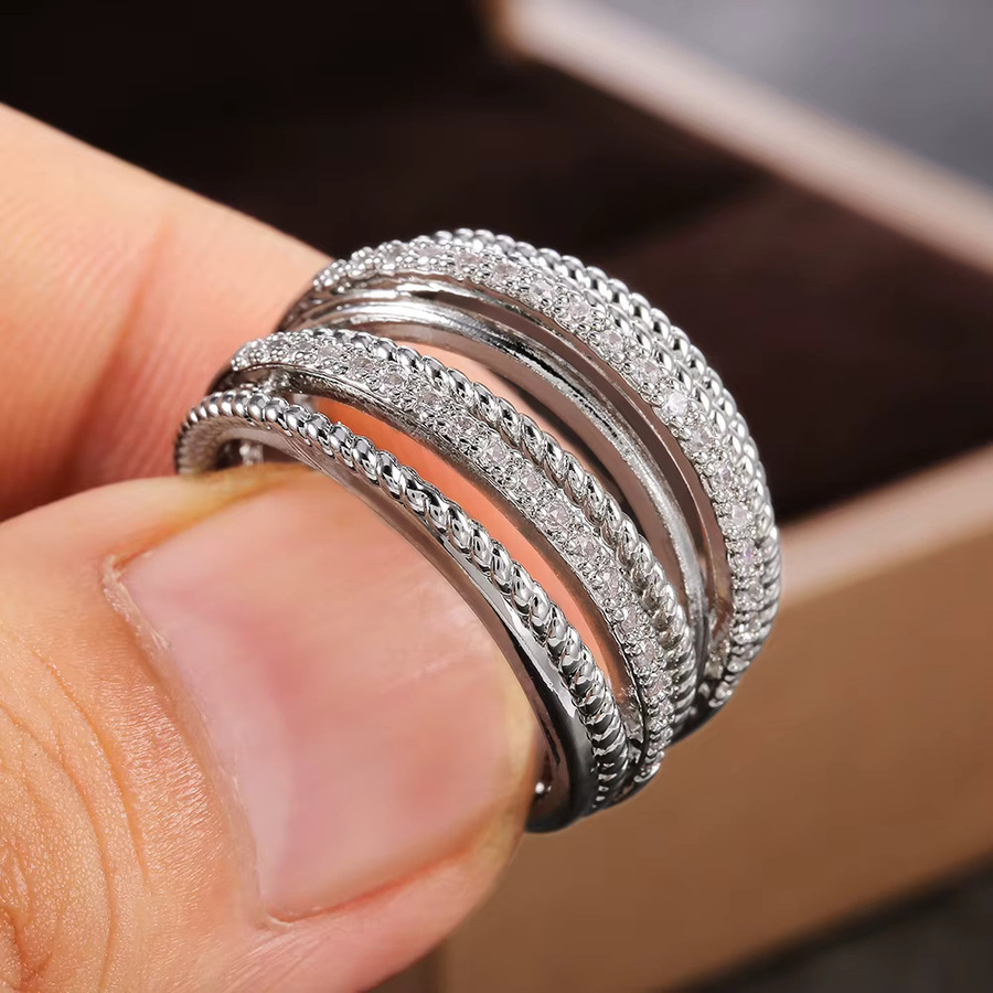 Huitan Ring, Silber, Zirkonia, Kristall, Damen - Bild 2