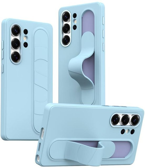 Samsung Galaxy S26 S26 Plus S26 Ultra Smart Control TPU Schutzhülle mit Armband Griff und Ständer in Schwarz, Lila, Grau oder Blau - Bild 1