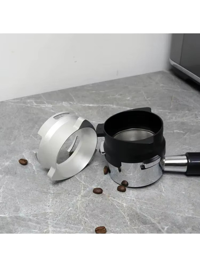 Sage Aluminium Kaffeedosierring für Breville Sage 8 Series Siebträger, 54 mm, Schwarz/Silber - Bild 6