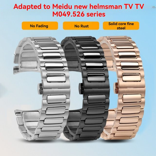 MEIKEJIA Uhrenarmband Edelstahl, 22 mm, Silber, Herren - Bild 1