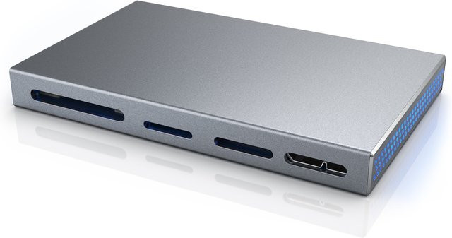 CSL 5 in 1 Kartenlesegerät mit USB 3.0 und USB-Kabel in Silber - Bild 1