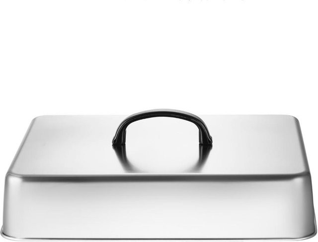 Luyacoth Edelstahl Restaurant Kochhaube Rechteckige Abdeckhaube zum Bestreichen von Sandwiches in Silber - Bild 1