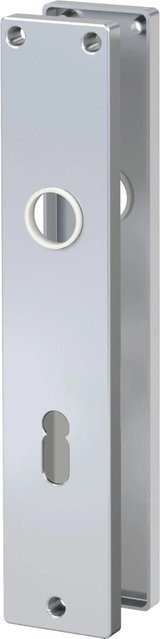 BASI Langschildpaar Eckig aus Aluminium in Silber mit Buntbart-Lochung - Bild 1
