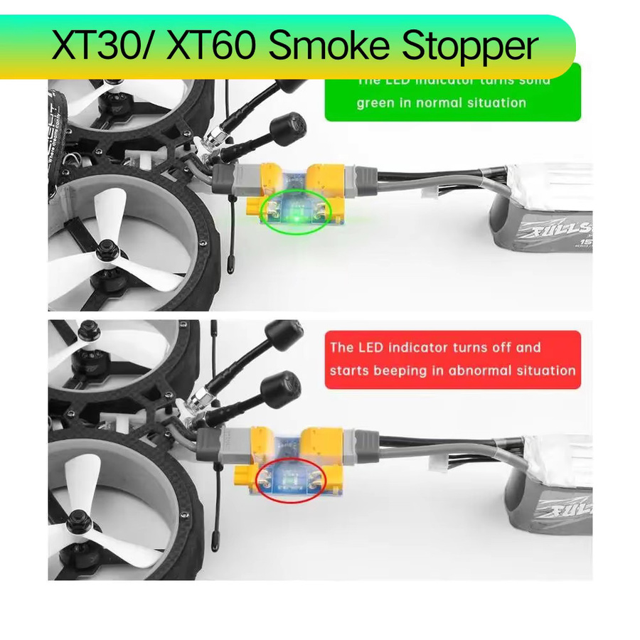 IFlight Smart Smoke Stopper Sicherheitsstecker mit Kurzschluss-Schutz für FPV-Renndrohnen XT30 oder XT60 - Bild 2