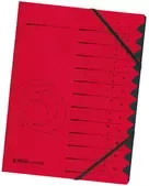 Herlitz Ordnungsmappe Quality mit 12 Fächern für A4 in Rot und Schwarz - Bild 1