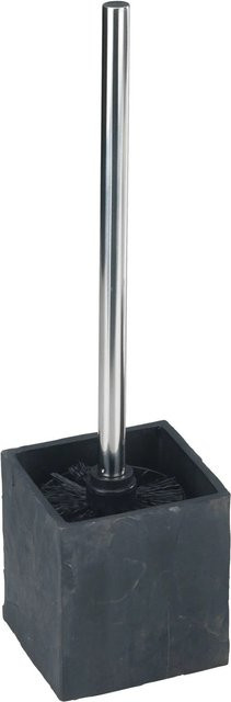 Wenko WC-Garnitur Slate Rock aus Polyresin in Anthrazit und Grau - Bild 1