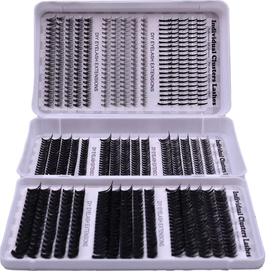 AMSDCN Cluster-Wimpernverlängerungen, 45 Reihen, Unisex - Bild 4