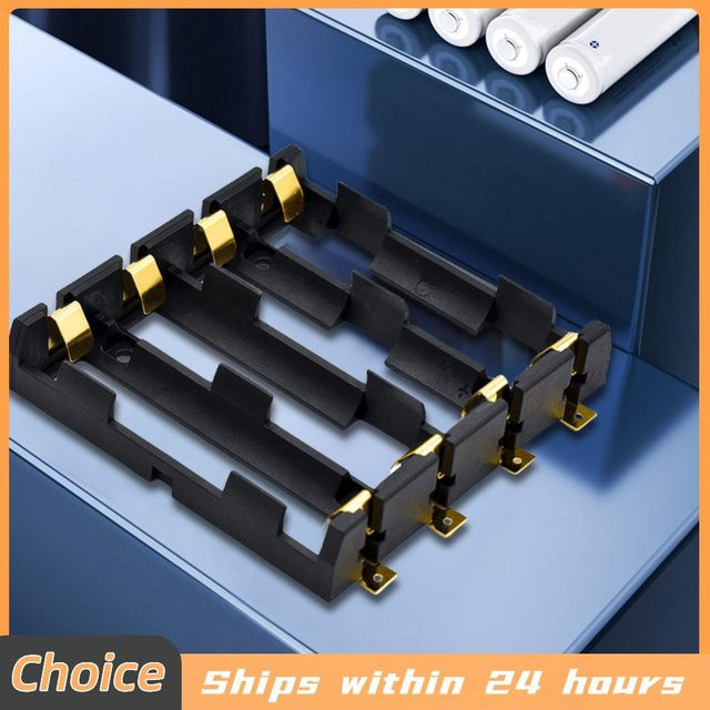 ALLOET 18650 SMT Batteriehalter mit Bronze-Pins in Schwarz für 3,7V wiederaufladbare Batterien - Bild 1