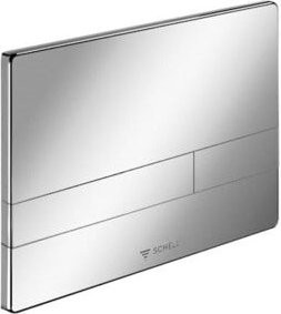Schell WC-Betätigungsplatte LINEAR ECO in Chrom, Dual-Flush Spülung, Silber - Bild 1