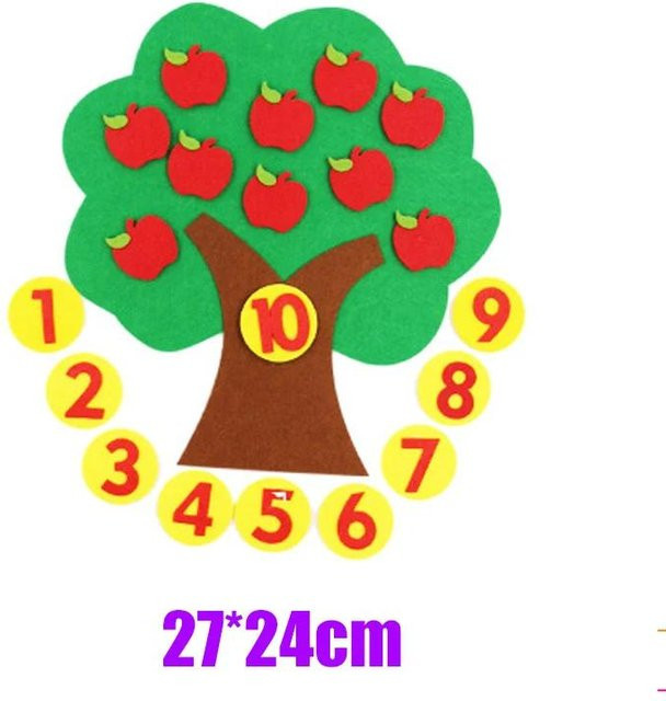 Yiran bag Montessori Spielzeug, Filz Finger Zahlen Mathe Spielzeug, zum Zählen und Lernen für Kleinkinder - Bild 1