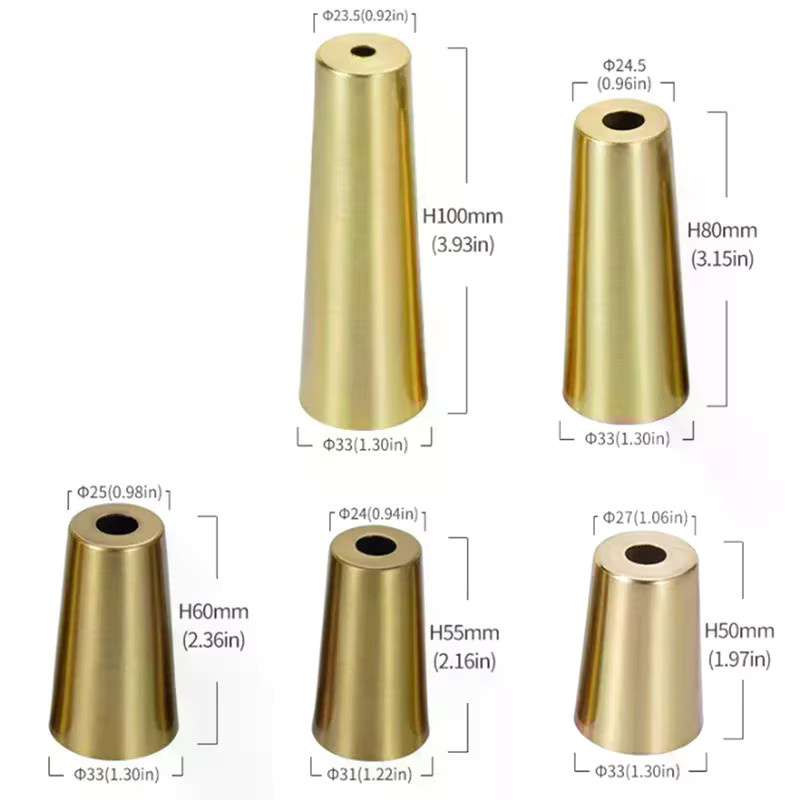 Schutzpads für Tisch und Stuhl aus gebürstetem Eisen in Gold - Bild 1