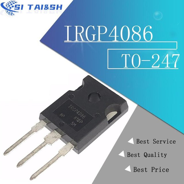 5er-Set Si Tai&SH IRGP4086 GP4086 IGBT Transistor, 300V 70A 160W, TO247AC, Schwarz - Bild 1
