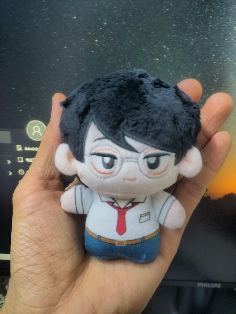 Yiran toy Anime Klassenkamerad Kou Kawakami Rinto Saido Stofftier Plüschtier Schlüsselanhänger, 10cm, schwarz - Bild 1