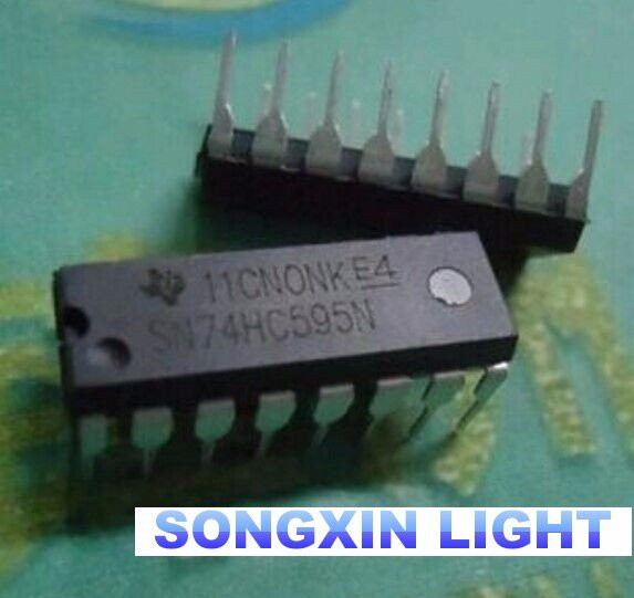 Xiasongxin SN74HC595N DIP Elektronische Komponenten 10 Stück in Schwarz - Bild 1