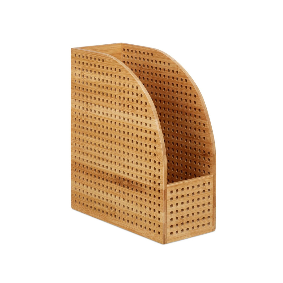 Relaxdays Stehsammler aus Bambus in Natur, A4, B: 30,5 cm, T: 26,5 cm, H: 12 cm - Bild 2