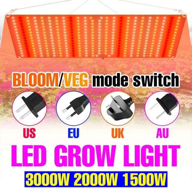 NJHIKG LED Quantum Board Pflanzenlampe mit Vollspektrum für Gemüseanbau und Hydroponik, Schwarz - Bild 1