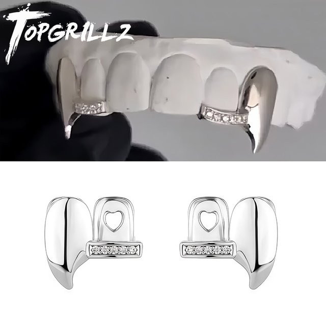 TOPGRILLZ Zahn Buchse, Zirkonia, Silber, Unisex - Bild 1