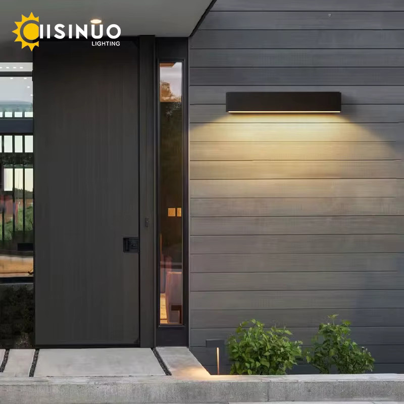 IISINUO LED Außenwandleuchte aus Aluminium in Weiß, IP65 wasserdichte Wandlampe mit warmweißem Licht 3000K für Terrasse, Veranda und Garage - Bild 2