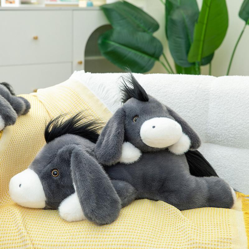 Süße liegende Esel Plüschtiere, Tierkissen, 1-teiliges Set, 30cm, ab 14 Jahre - Bild 2