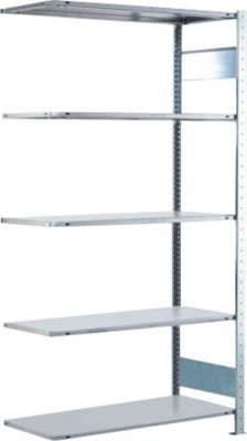 Schulte Lagertechnik Anbauregal verzinkt mit 5 Böden H x B x T: 200 x 100 x 60 cm - Bild 1