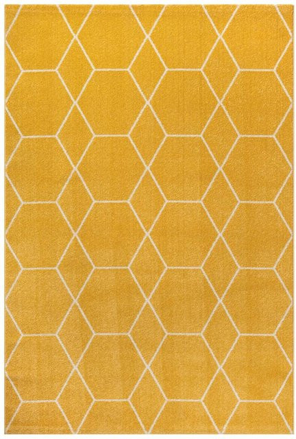 Sanat Teppich Trellis Gelb Modern Geometrisch B/L: 200 x 290 cm - Bild 1