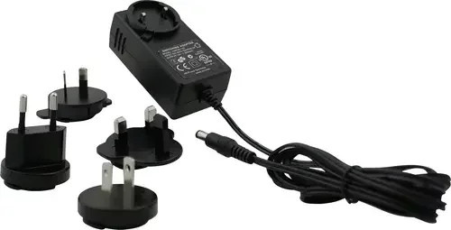 HN Power HNP42I-240 Steckernetzteil Schwarz mit USA-, Europa- und Australien-Adapter, 24 V/DC, 1.75A, 42W - Bild 1