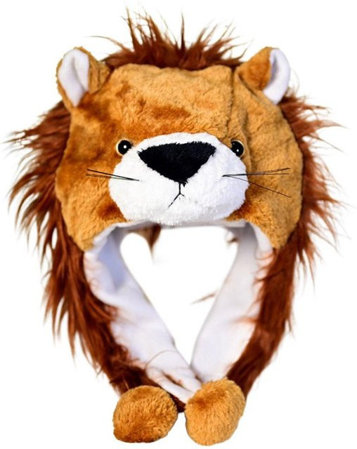 DTyunzhou Cartoon Plüsch Bewegliche Mütze Tier, Lion, orange - Bild 1