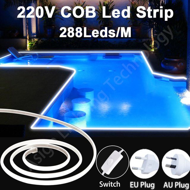 Asign LED COB Streifen IP65 Wasserdicht mit EU/AU Netzstecker und Schalter für Raumdekoration - Bild 1