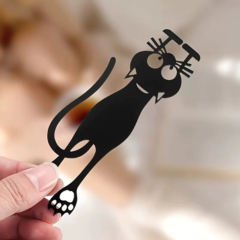 Keeppley Lesezeichen Schwarze Katze in ausgehöhlter Optik für Büro, Heim und Schule - Bild 5