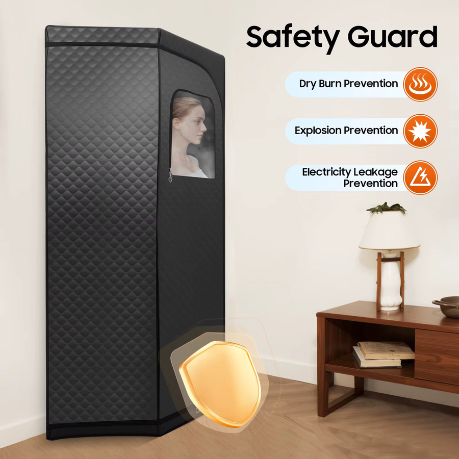Bymaocar Tragbare Dampfsauna-Box mit 1350W Dampferzeuger-Set für dein persönliches Heim-Spa, 3L Volumen - Bild 7