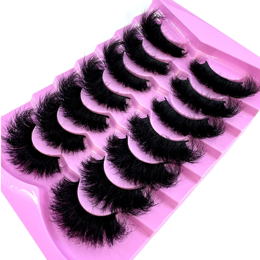 AMSDCN Künstliche Nerzwimpern, Black, 7 Paar - Bild 3