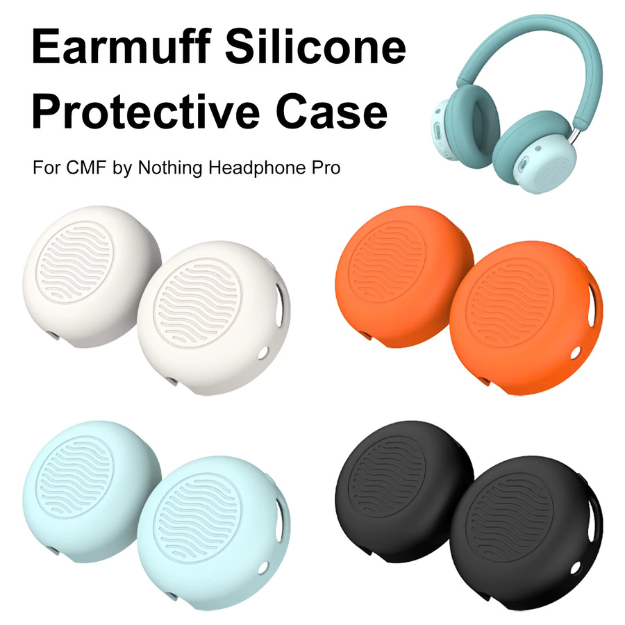 Weiche Silikon-Ohrpolster für CMF by Nothing Headphone Pro in Orange, waschbare und schweißfeste Ohrmuschel-Abdeckung - Bild 2