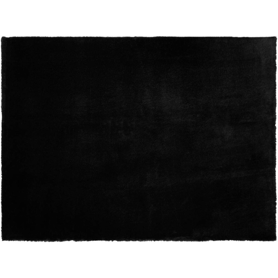 Teppich Buggy aus Fellimitat in Schwarz, B/L: 80 x 140 cm - Bild 4